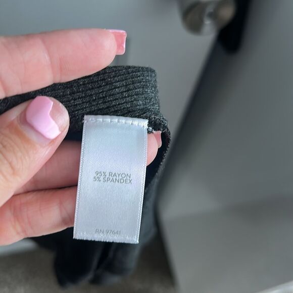 J. Jill Ribbed Charcoal Gray Wrap Dress Size M NEW - Picture 5 of 6